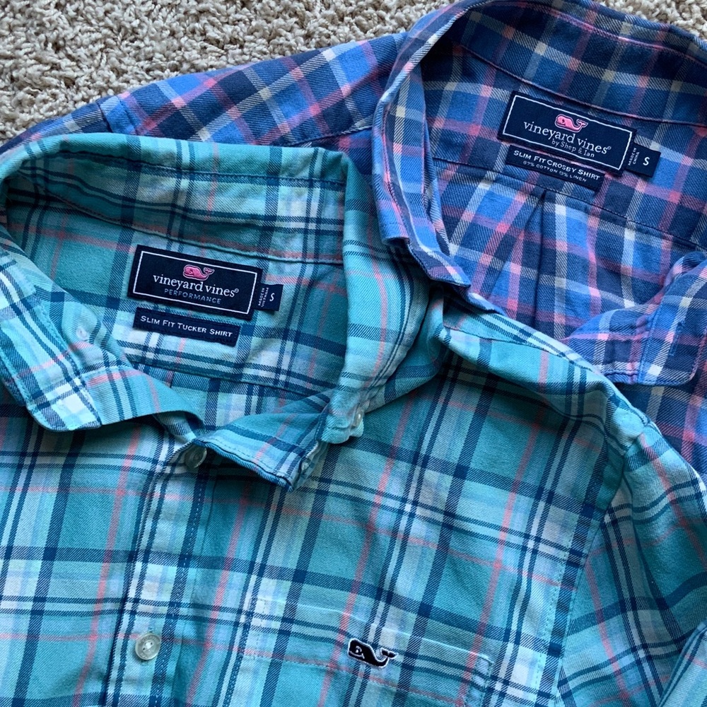 Vineyard Vines Men's Plaid Button Down Shirt Bundle - Size Small - Picture 2 of 7